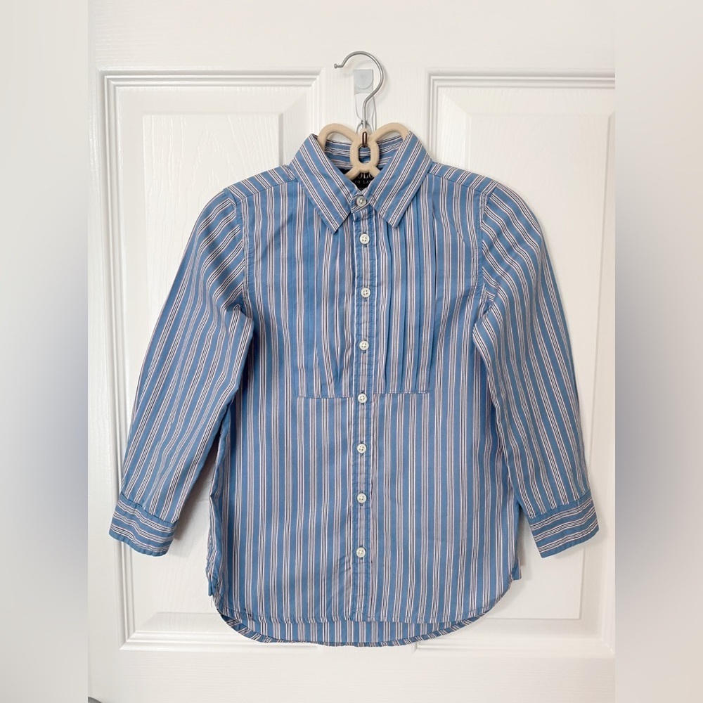 Polo by Ralph Lauren Blue and White Striped Kids Shirt